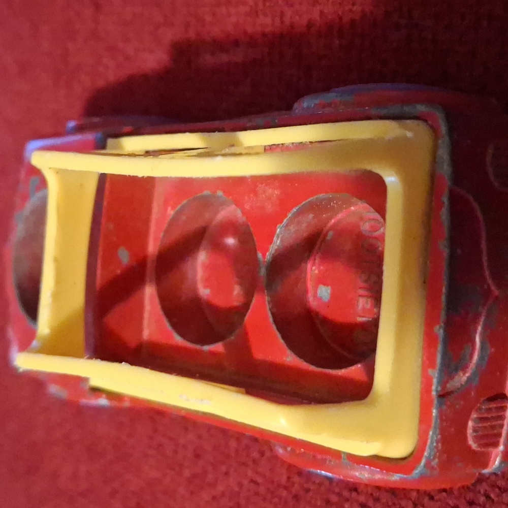 Tootsie Toy Red and Yellow Classic Toy Utility Vehicle Happy Face Collectible - Picture 2 of 10